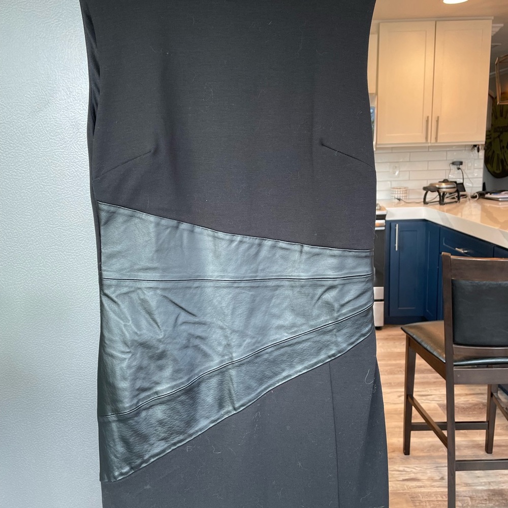 Brand new Iman dress, leather midsection